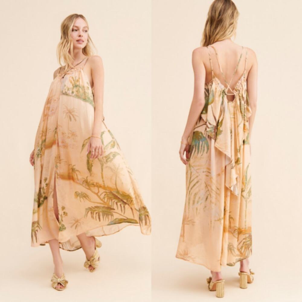 Tahnee Kelland for Anthropologie Strappy Midi Dress Small Vacation‎ Resort Boho
